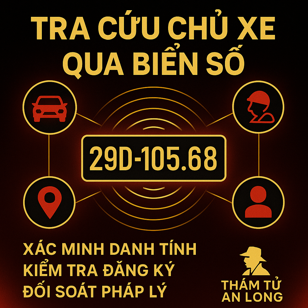 Minh họa dịch vụ tra cứu chủ xe qua biển số – Thám tử An Long