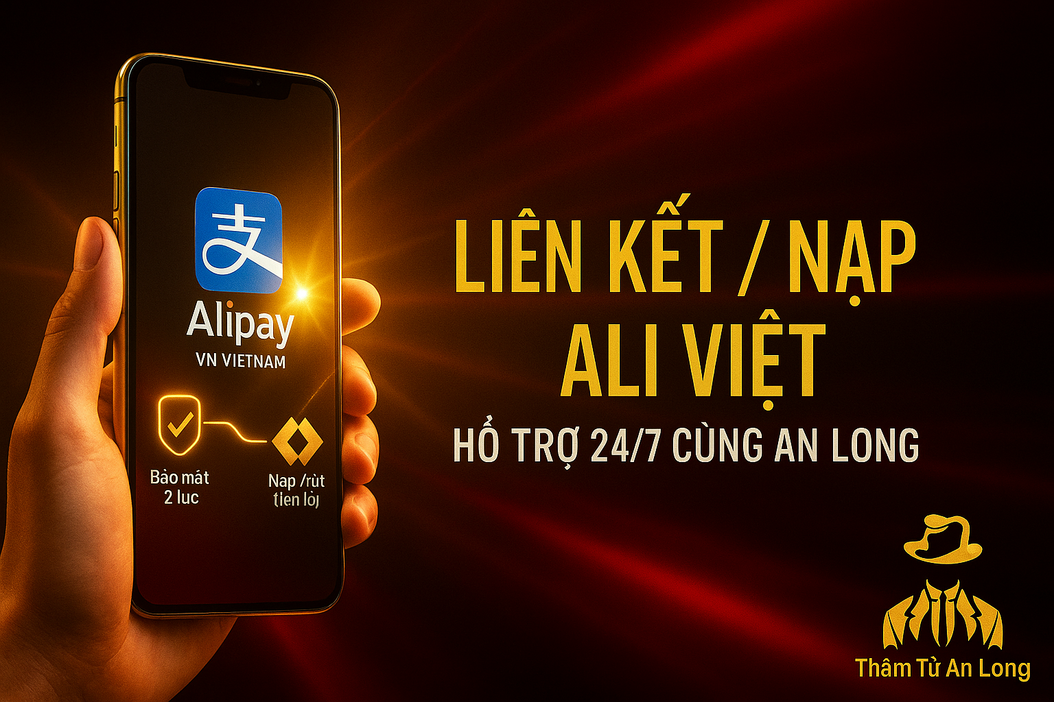 CTA liên hệ An Long hỗ trợ liên kết và nạp Ali Việt nhanh trong 5 phút