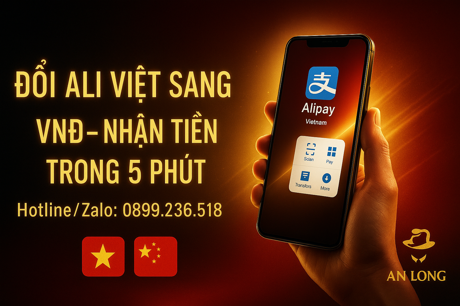 CTA đổi Ali Việt sang VNĐ – liên hệ An Long