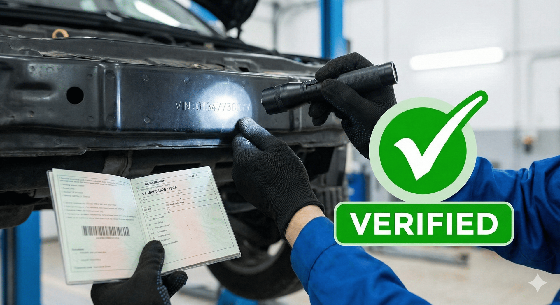 Kiểm tra nguồn gốc xe cũ và tra cứu số khung số máy để xác minh tính pháp lý của xe