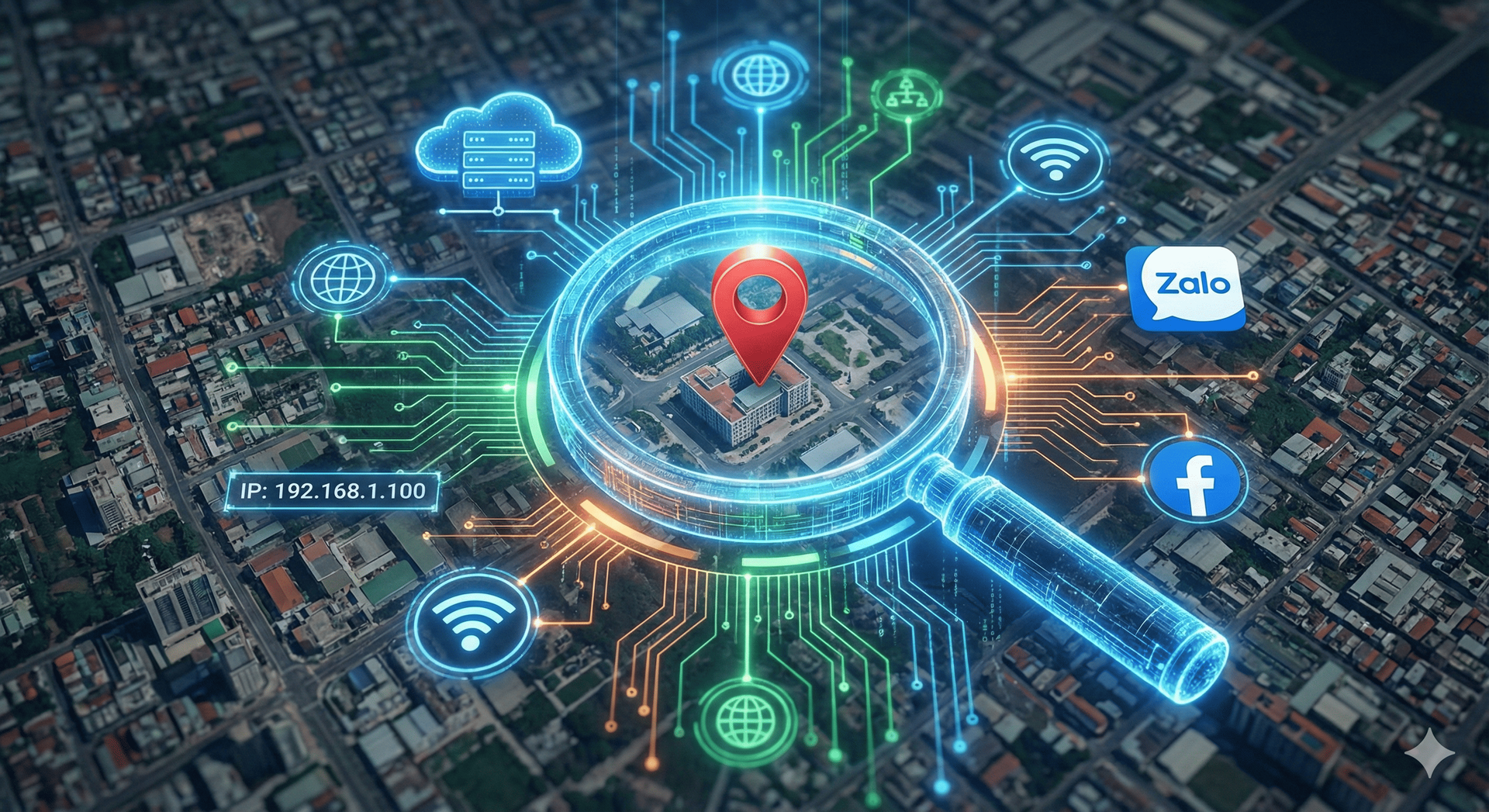 Thám tử sử dụng công nghệ định vị và phân tích dữ liệu số để xác định vị trí kẻ trốn nợ