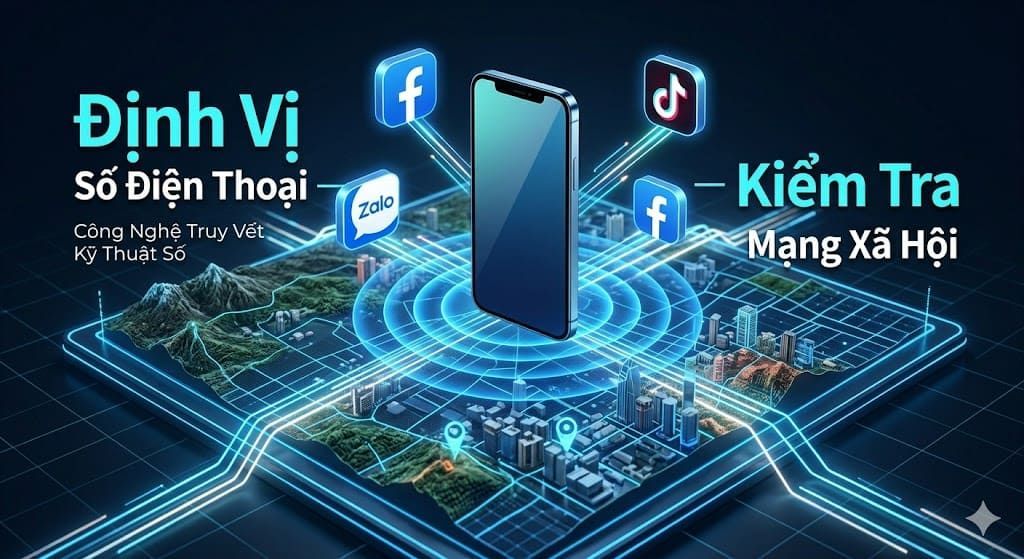 Công nghệ truy vết định vị số điện thoại và xác minh thông tin mạng xã hội chính xác.