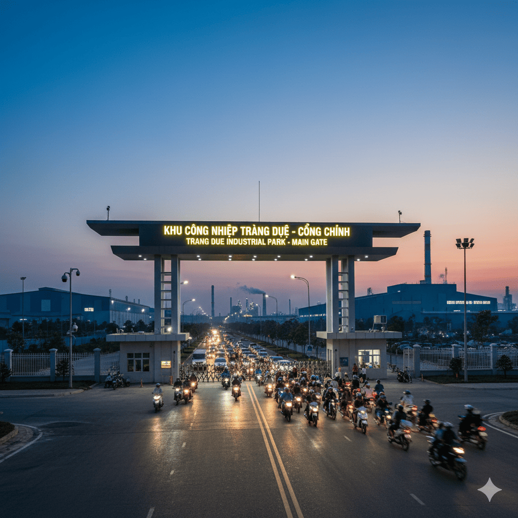 Khu công nghiệp tại huyện An Dương Hải Phòng nơi thám tử An Long điều tra doanh nghiệp