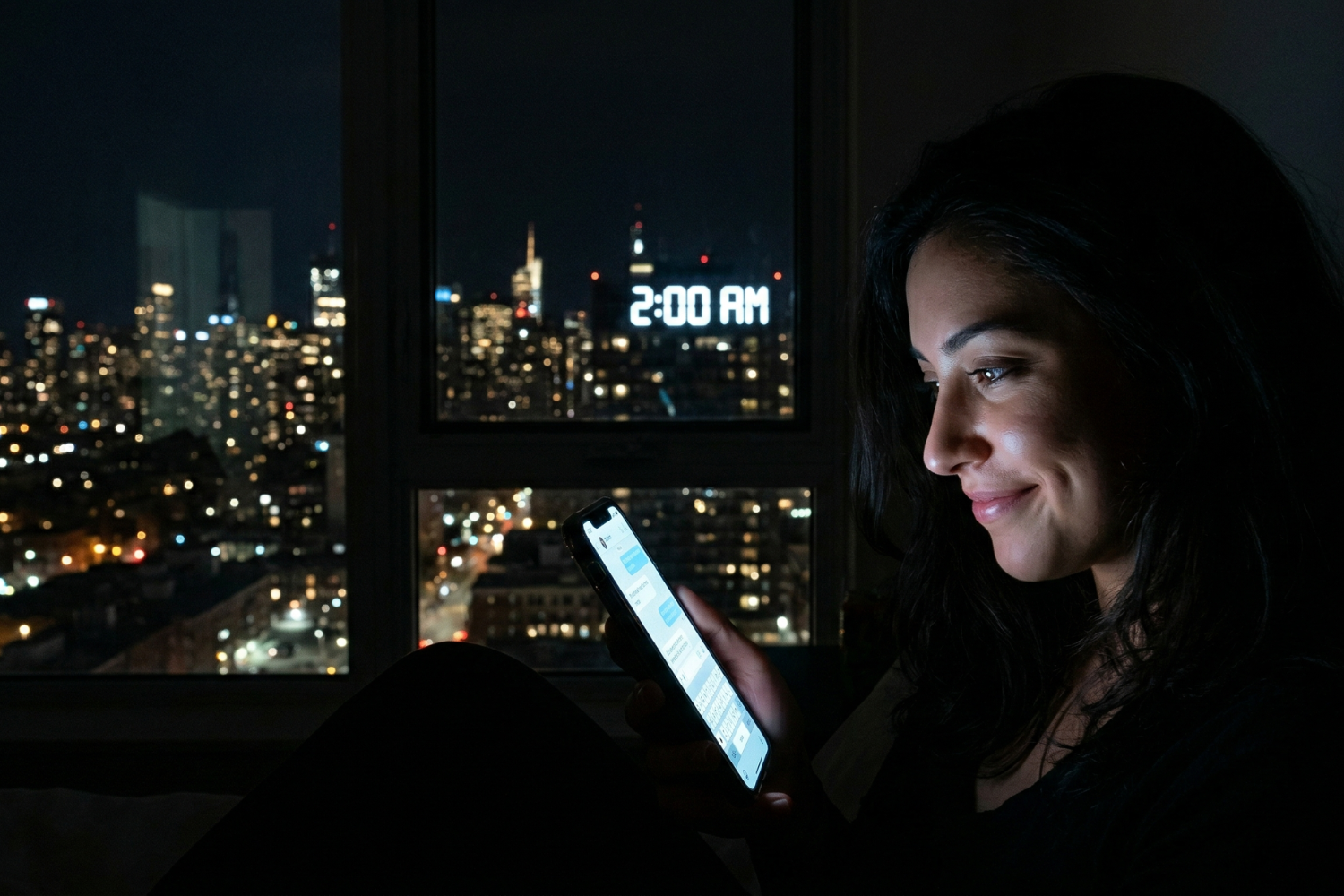 Chồng hoặc vợ lén lút nhắn tin vào nửa đêm là biểu hiện của việc có người thứ ba