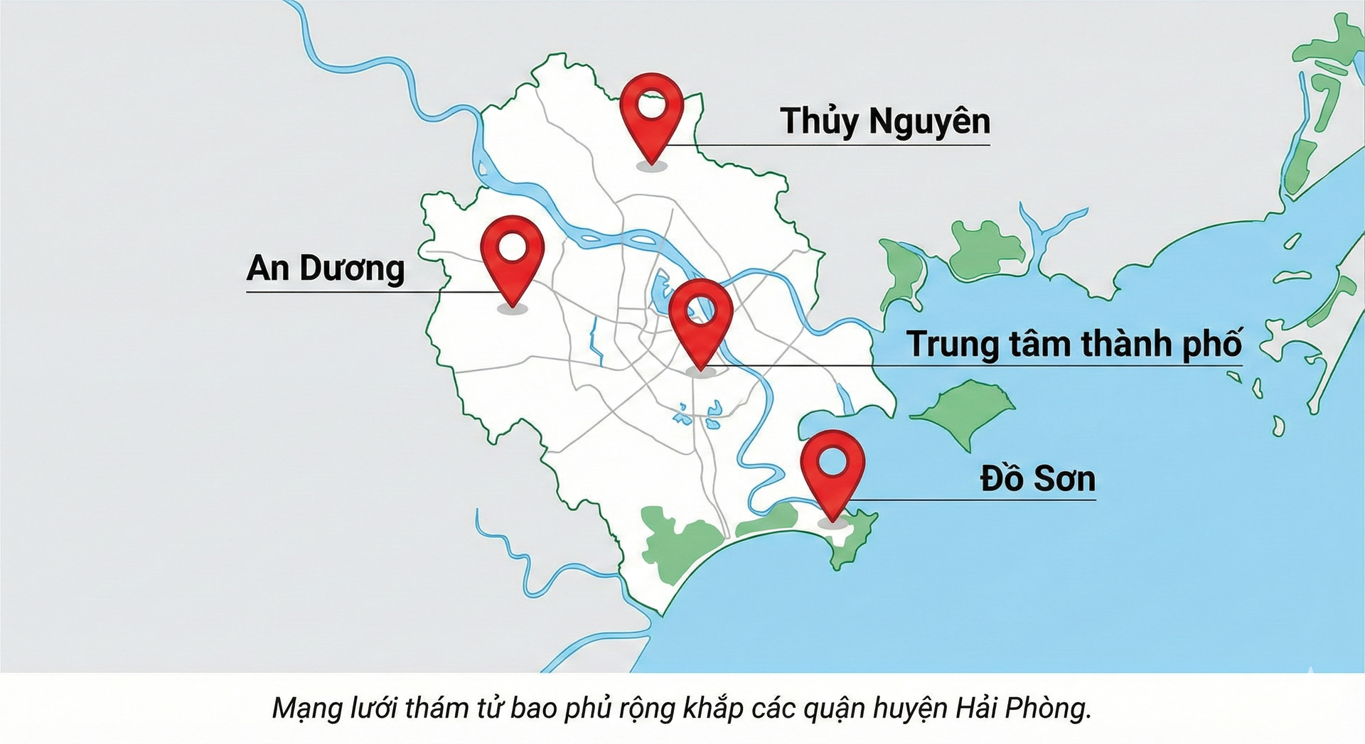 Phạm vi hoạt động của An Long tại Hải Phòng