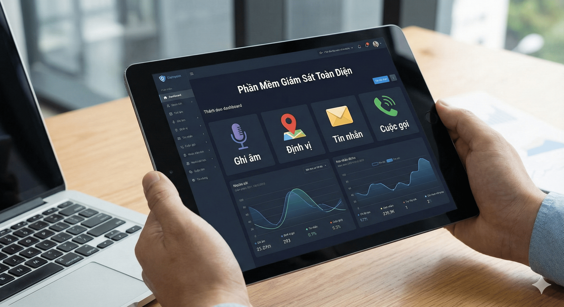 Phần mềm thám tử giám sát quản lý điện thoại con cái nghe ghi âm cuộc gọi và định vị GPS