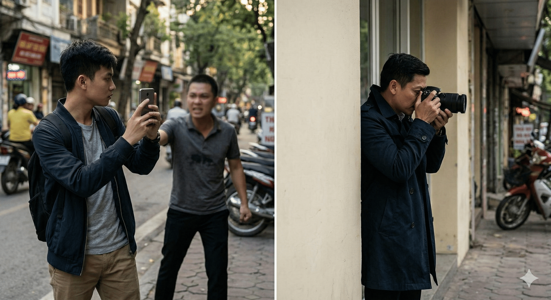 So sánh rủi ro dễ bị phát hiện khi tự theo dõi so với sự kín đáo của thám tử chuyên nghiệp.