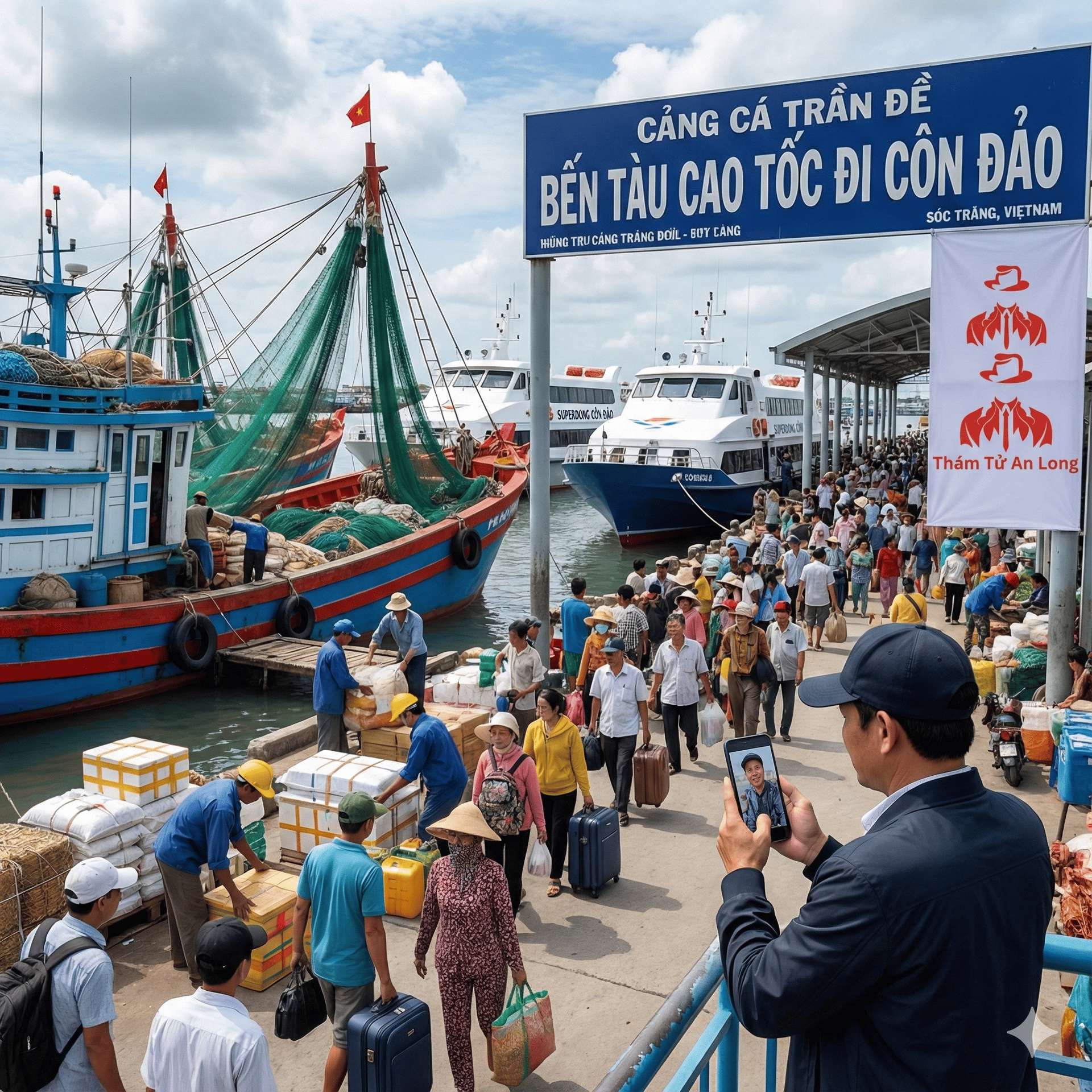 Theo dõi giám sát đối tượng và tìm người trốn nợ tại cảng Trần Đề Sóc Trăng
