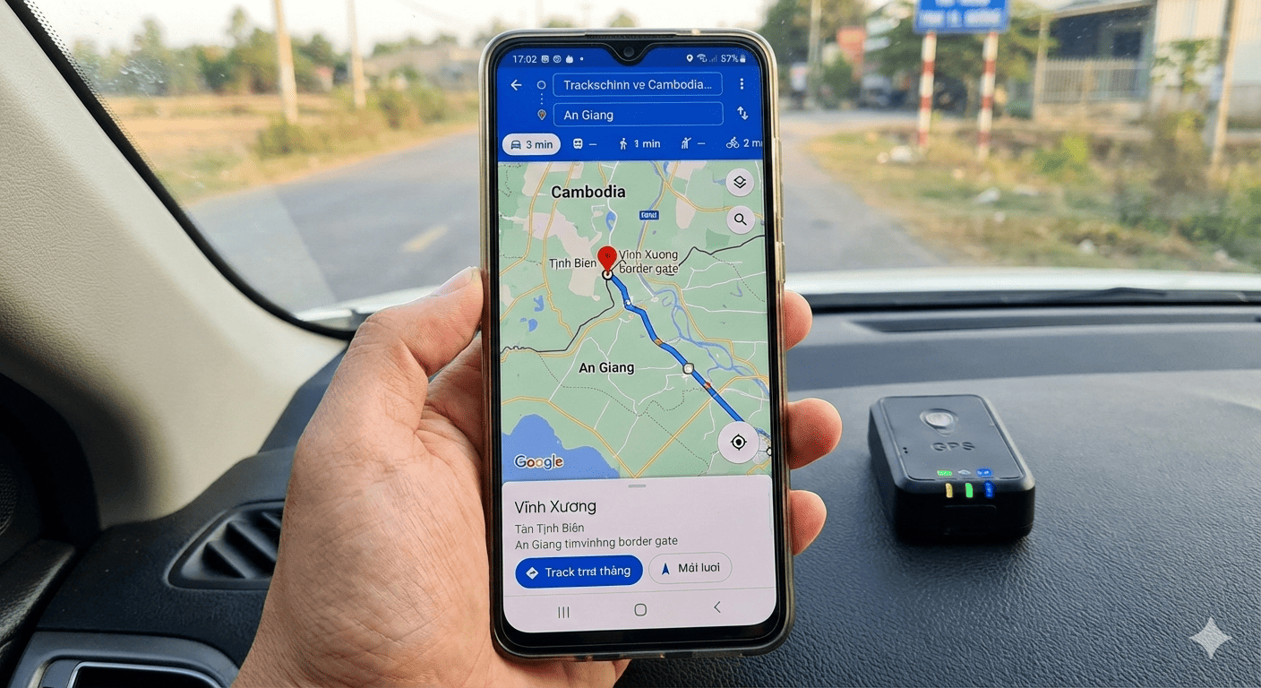Thiết bị định vị GPS theo dõi hành trình xe máy ô tô tại khu vực biên giới An Giang