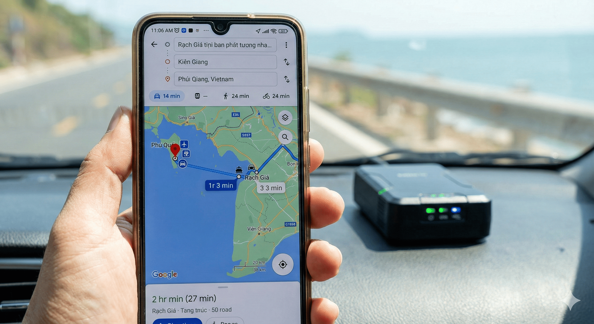 Thiết bị định vị GPS theo dõi hành trình xe máy ô tô tại Phú Quốc và Rạch Giá