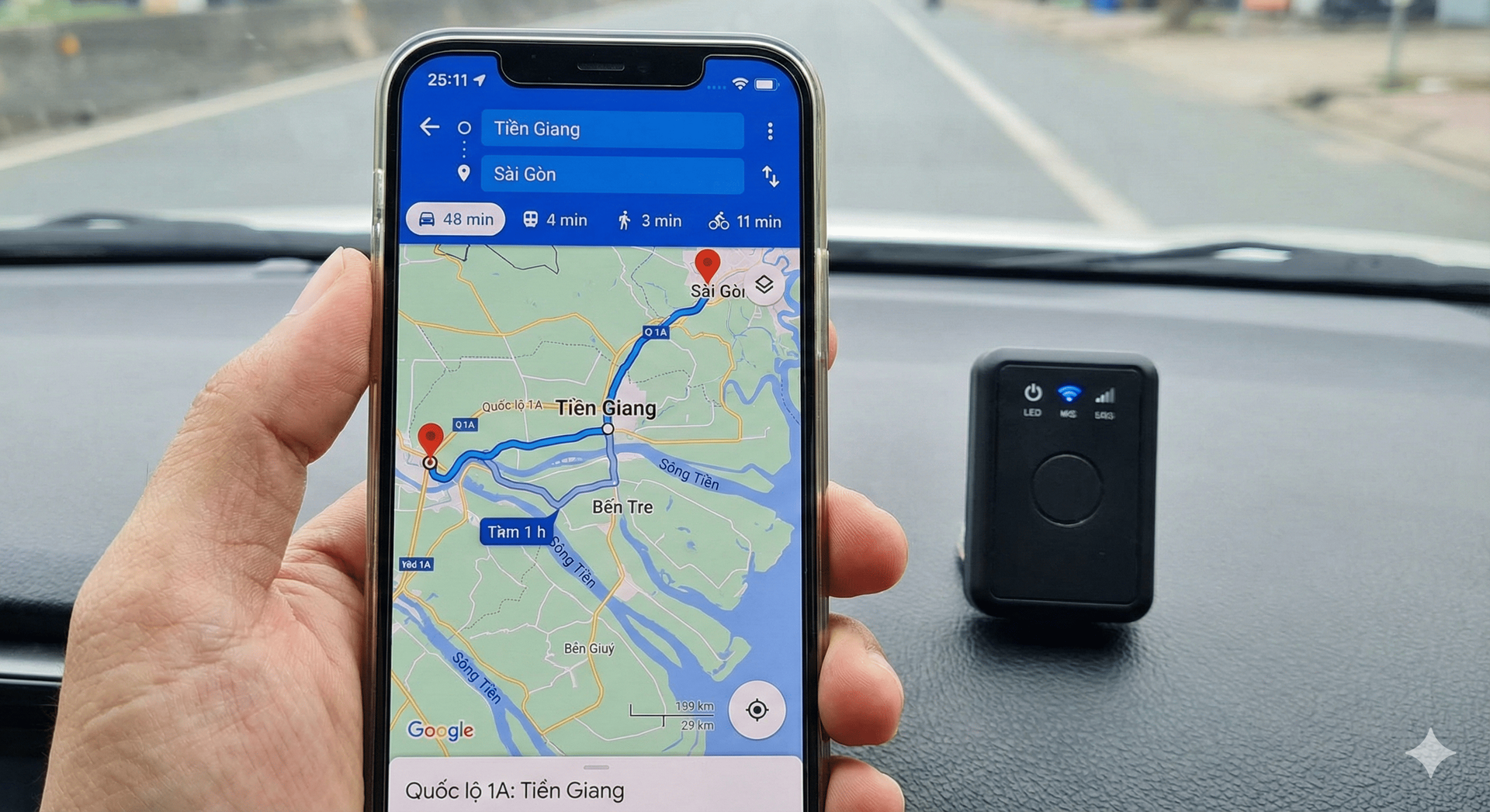 Thiết bị định vị GPS theo dõi xe máy ô tô chính xác tại Tiền Giang