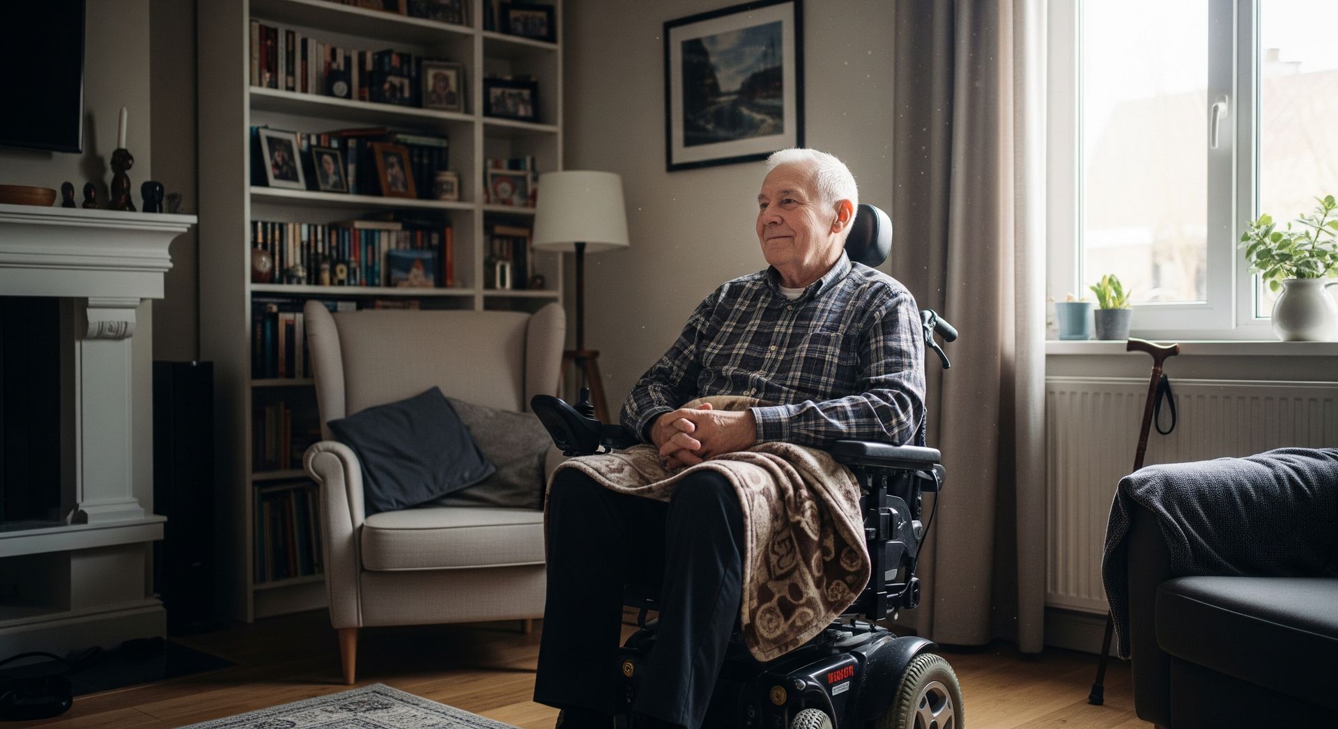 In-home care for seniors with the right mobility aid providing comfort and independence at home