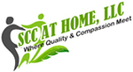 The logo for sccat home , llc where quality and compassion meet.