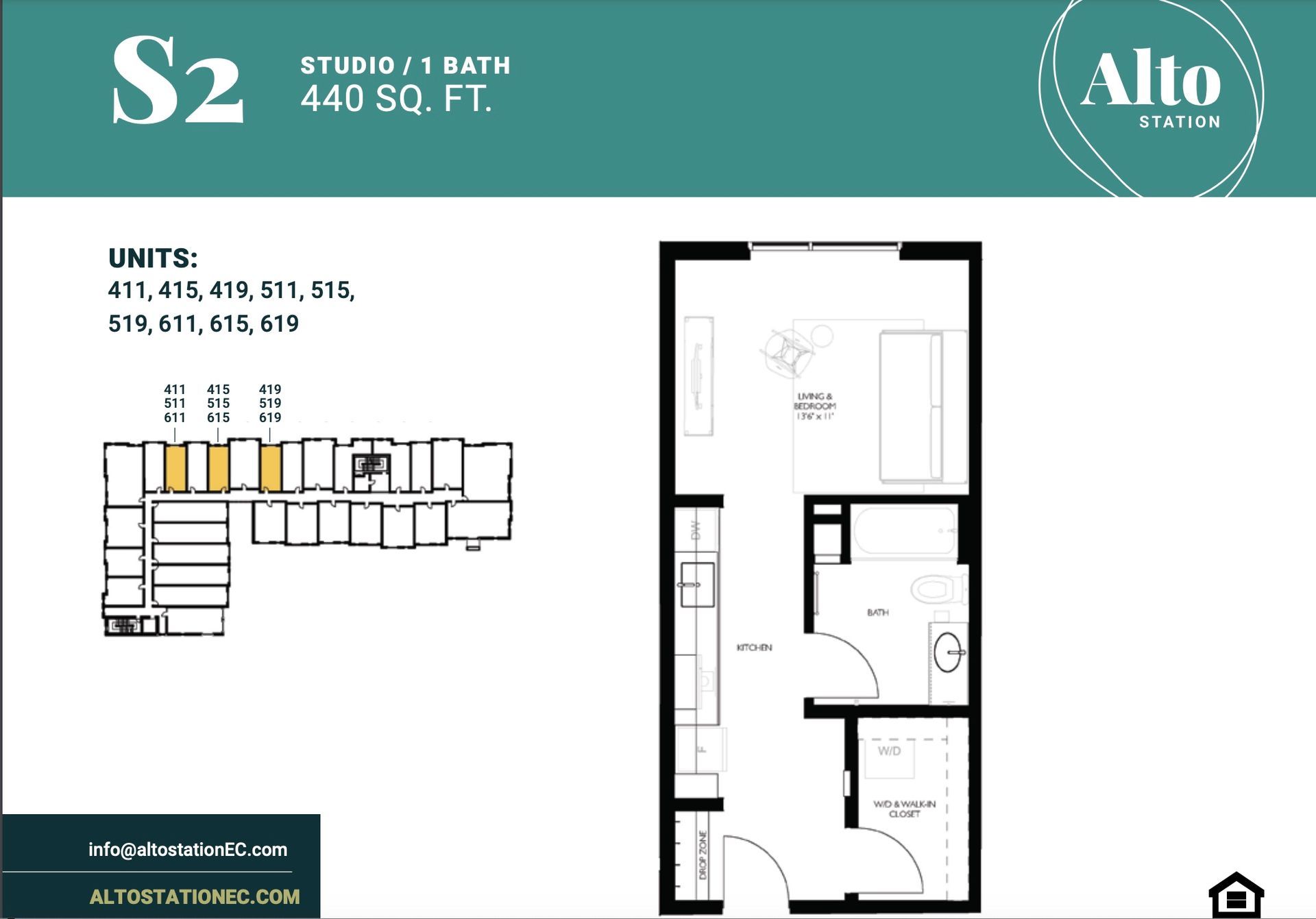Alto Station Studio Model S2 Floor Plan