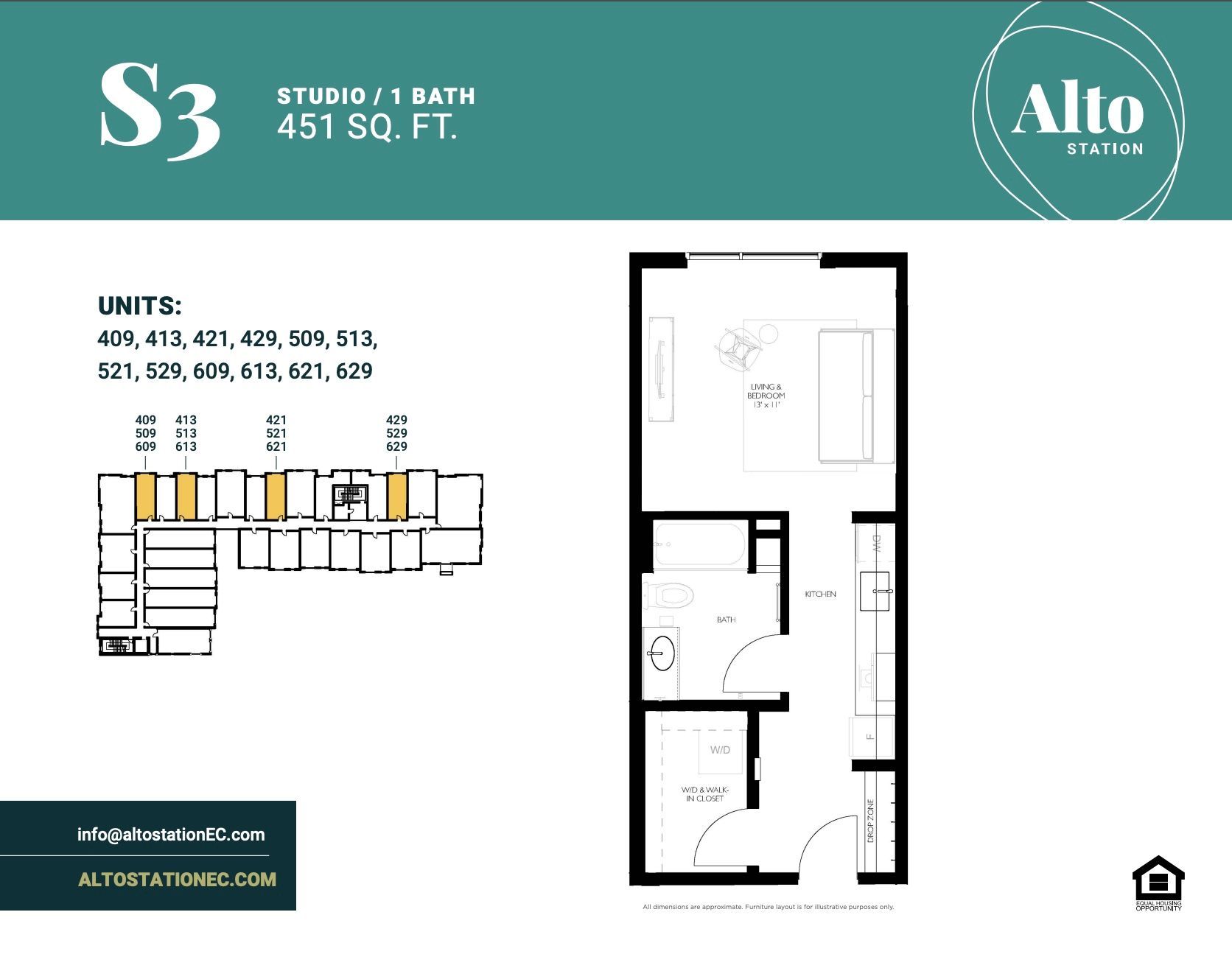 Alto Station Studio Model S3 Floor Plan