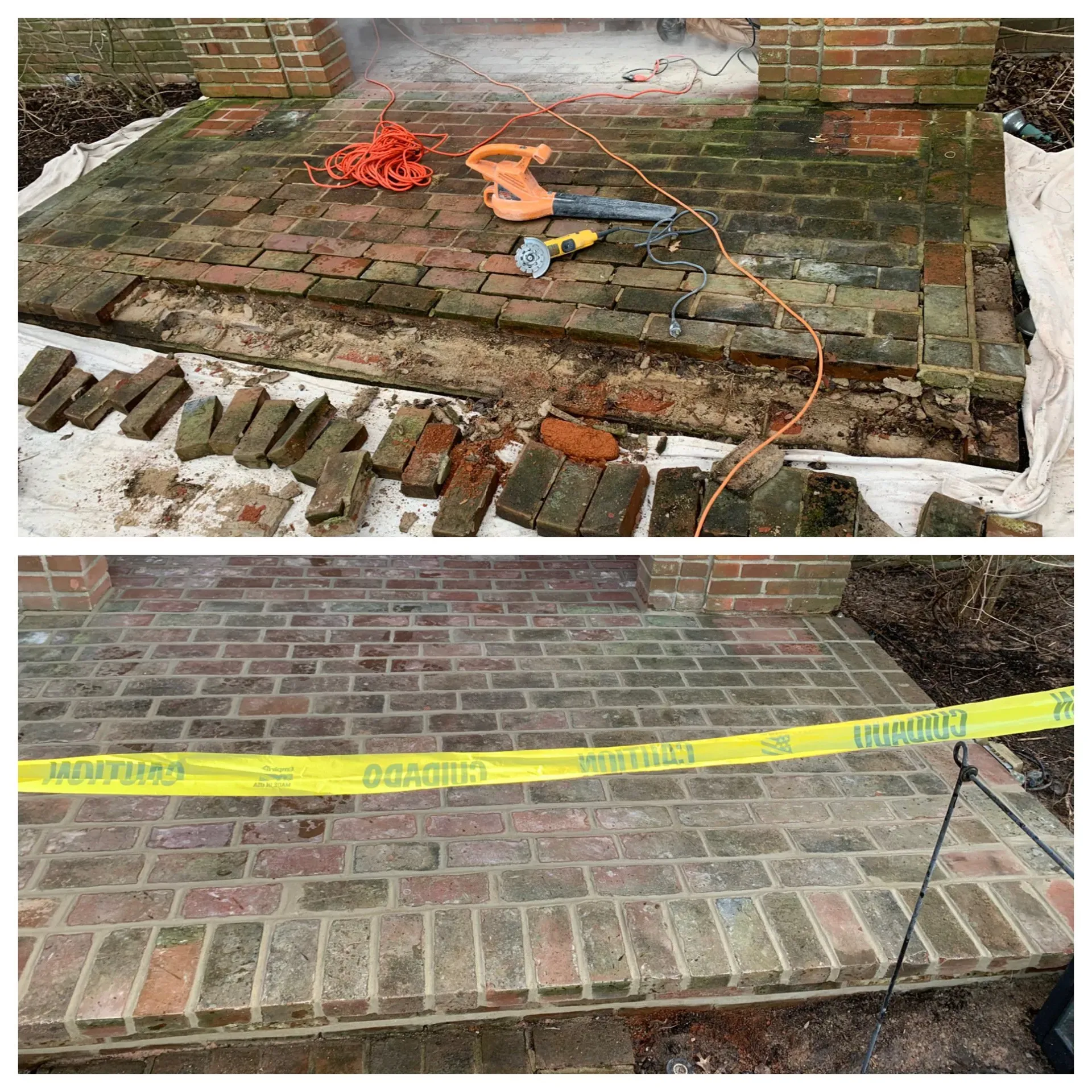 Fixed With Beautiful Brick Entryway — St. Louis, MO — Mirelli Tuckpointing LLC  — St. Louis, MO — Mirelli Tuckpointing LLC