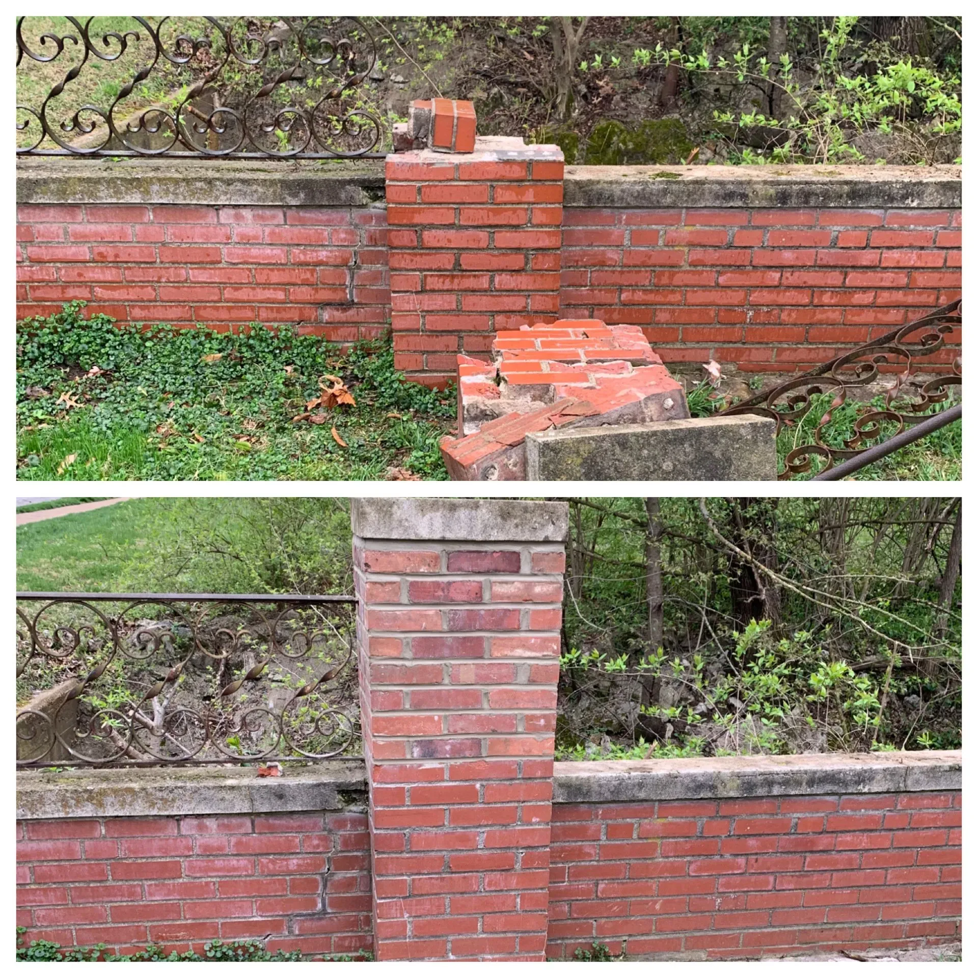 Before And After Sidewalk Bricks — St. Louis, MO — Mirelli Tuckpointing LLC