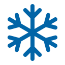 Blue snowflake icon.