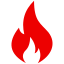 Red flame icon.