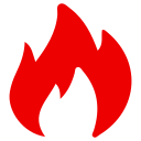 Red flame graphic.
