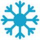 Blue snowflake icon.