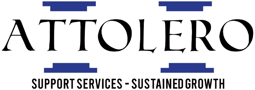 A logo for attolero support services - sustained growth