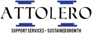 A logo for attolero support services - sustained growth