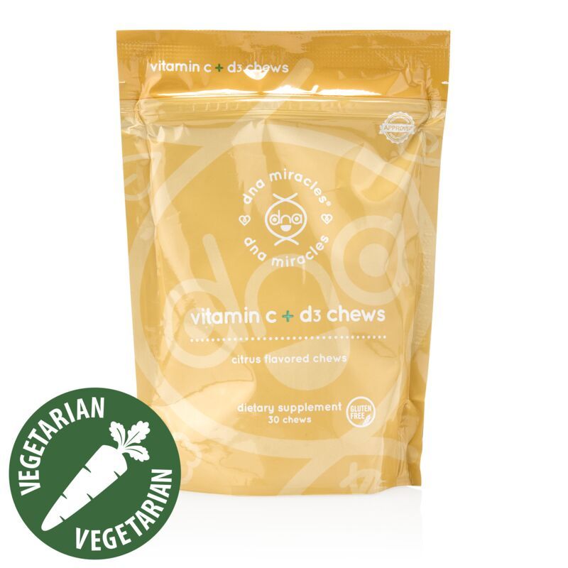 a bag of vitamin c d3 chews that are vegetarian