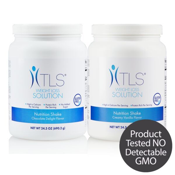 two bottles of tls weight loss solution are sitting next to each other