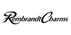 A black and white logo for rembrandt charms.