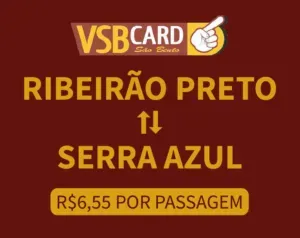 Banner rota Ribeirão Preto para Serra Azul