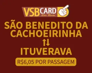 Banner rota São Benedito da Cachoerinha para Ituverava