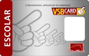 Modelo cartão escolar da Viação São Bento