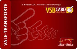 Modelo cartão Vale Transporte da Viação São Bento
