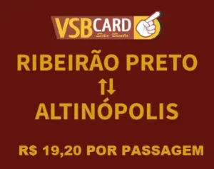 Banner rota Ribeirão Preto para Altinópolis