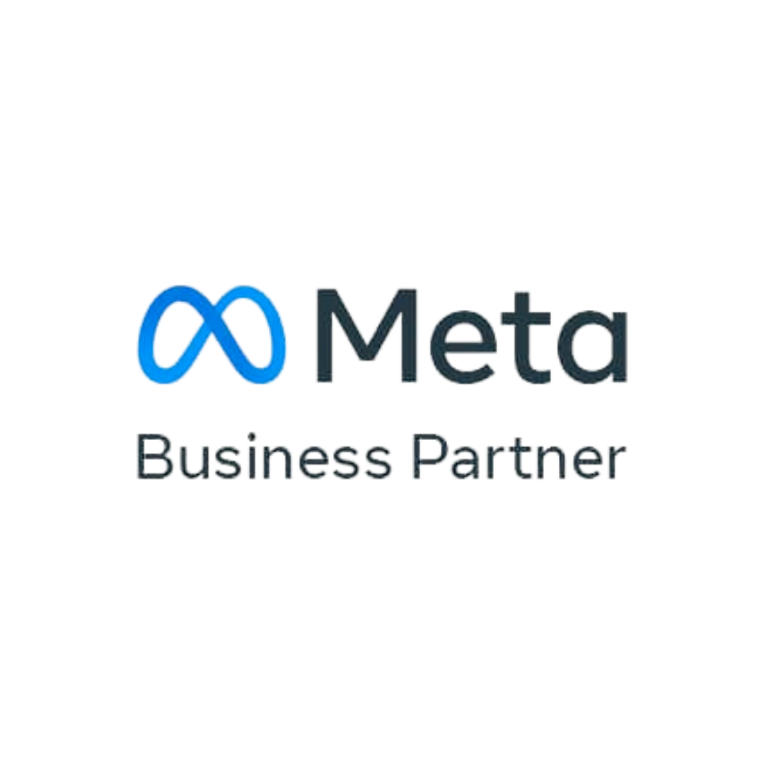 The meta business partner logo is on a white background.