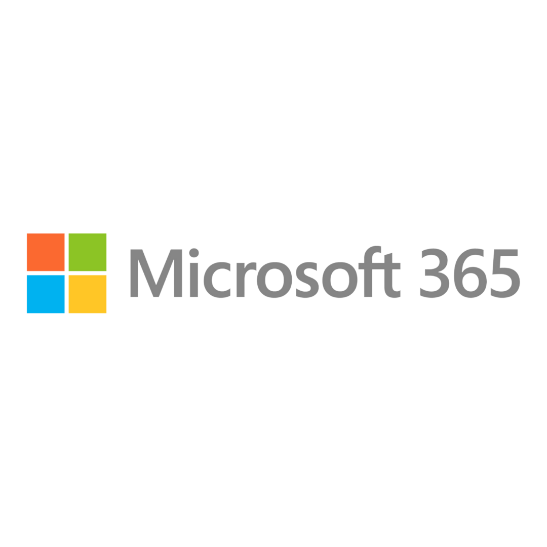 The microsoft 365 logo is on a white background.