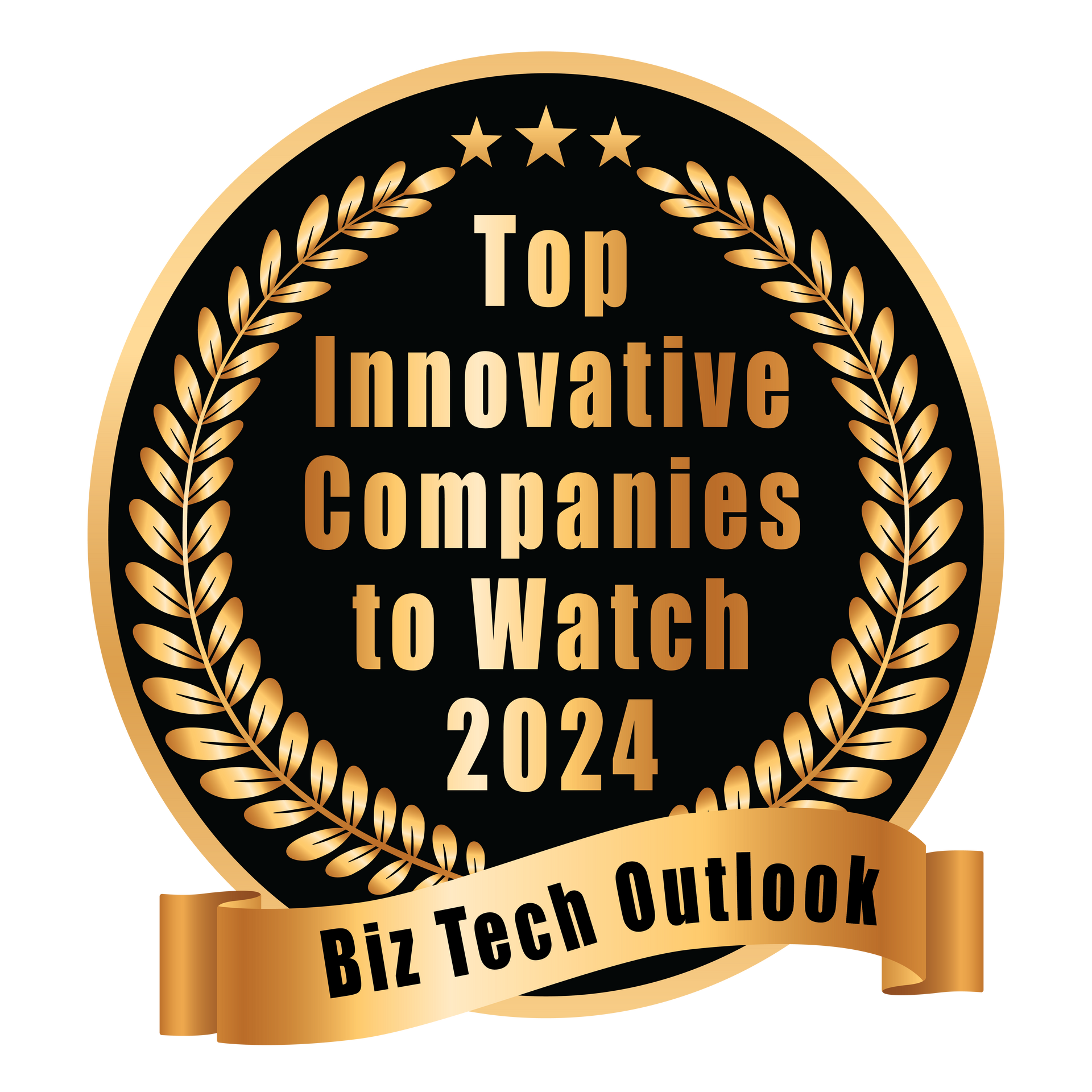 A badge that says top innovative companies to watch 2024
