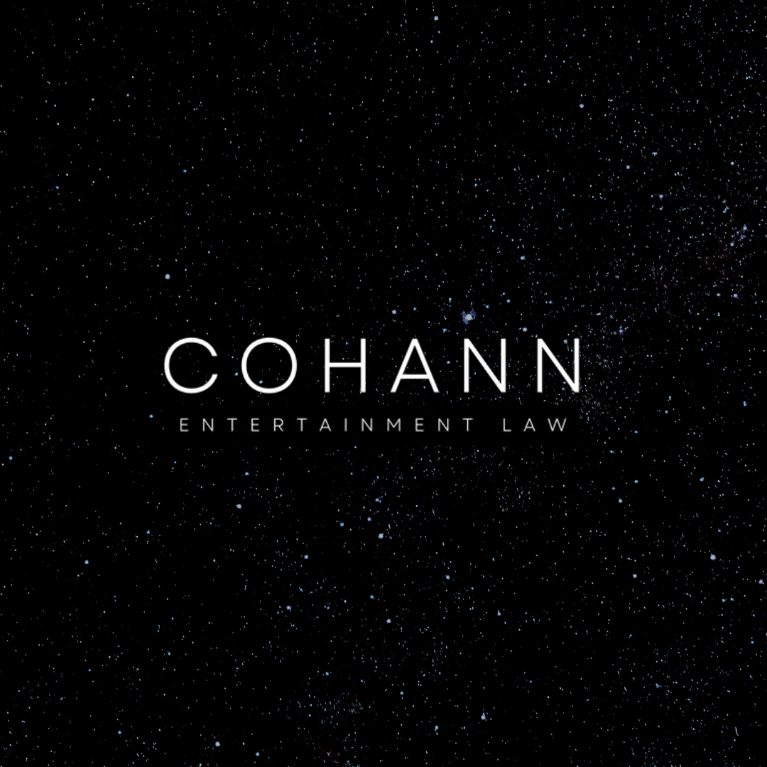 A logo for a company called cohann entertainment law.