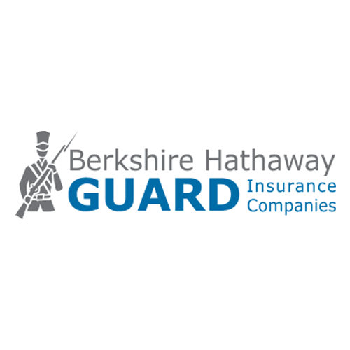 Berkshire Hathaway GUARD Insurance Companies logo: A grey soldier figure and dark blue 