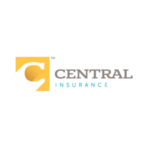 Central Insurance logo: yellow square with a white 