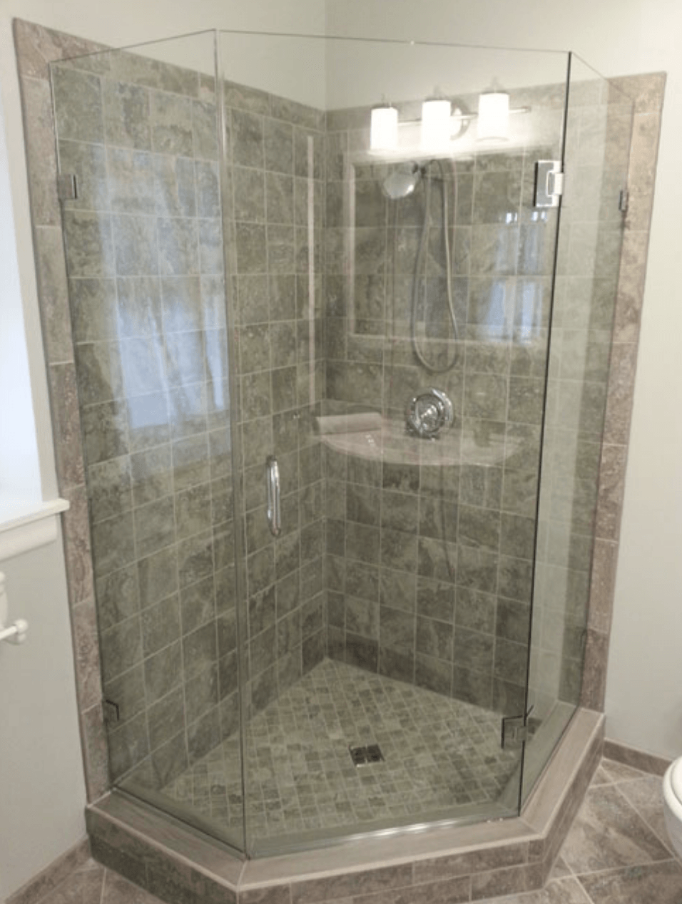 135 degree shower design