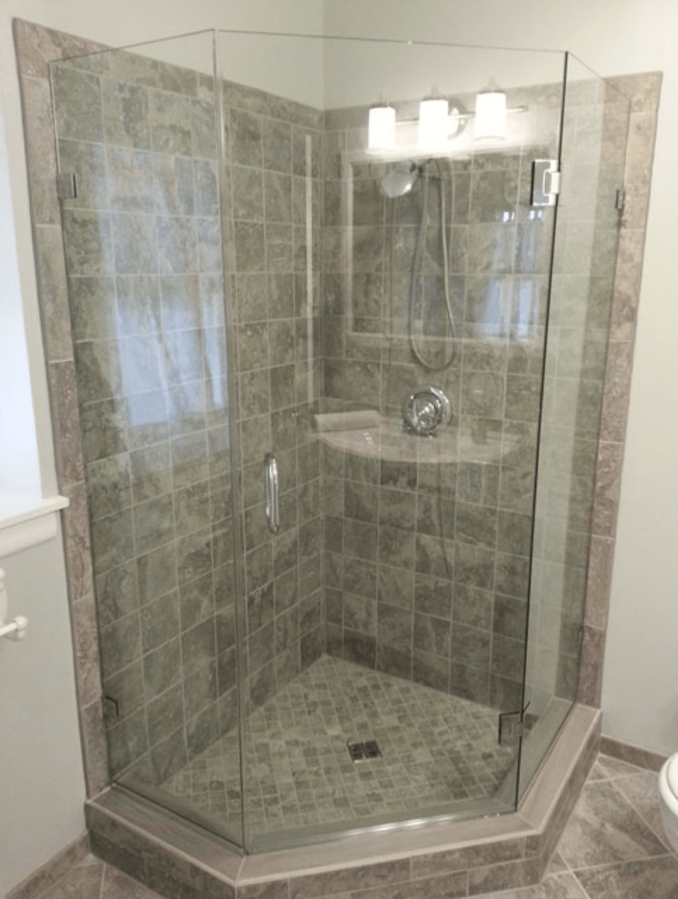 SUNNY SHOWER Double Sliding Shower Door Bathroom Shower Enclosure Glass  Door