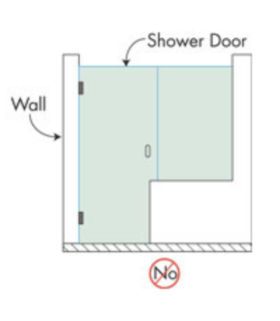 incorrect shower knee wall