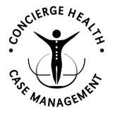 Logo: Black figure with arms raised inside a circle, text