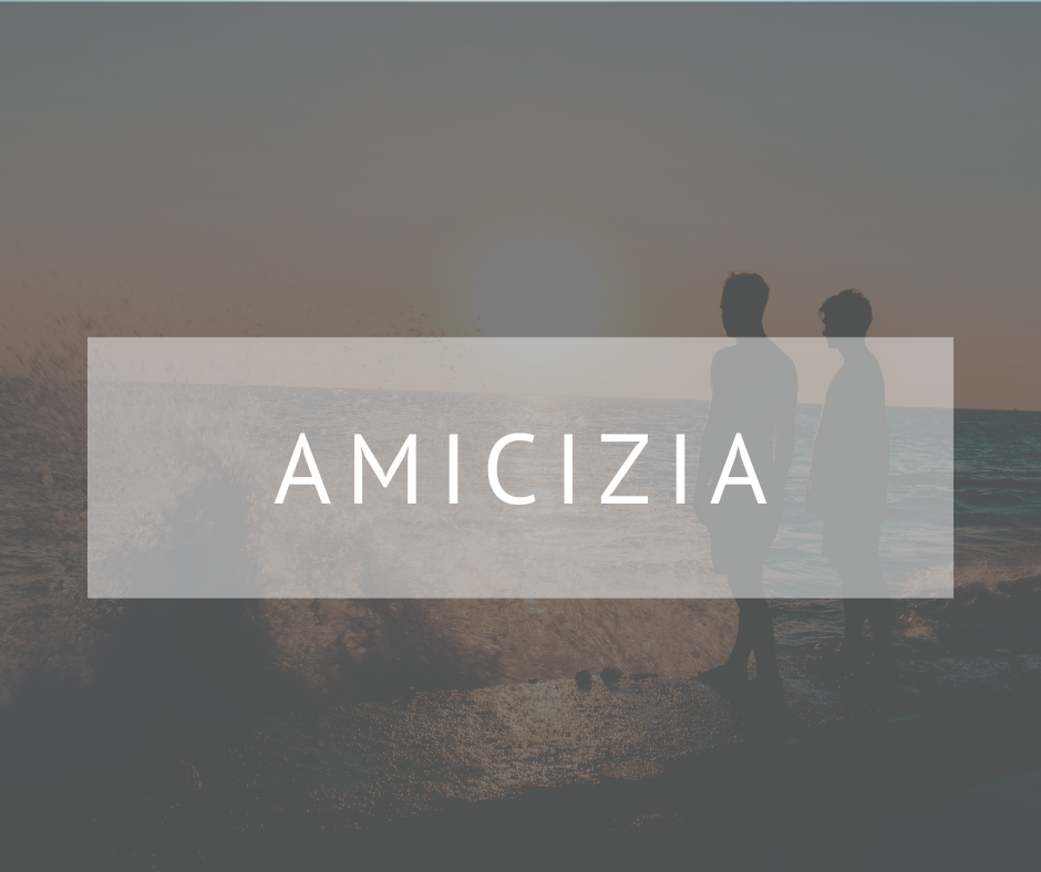 Un logo per amicizia con una foglia sullo sfondo