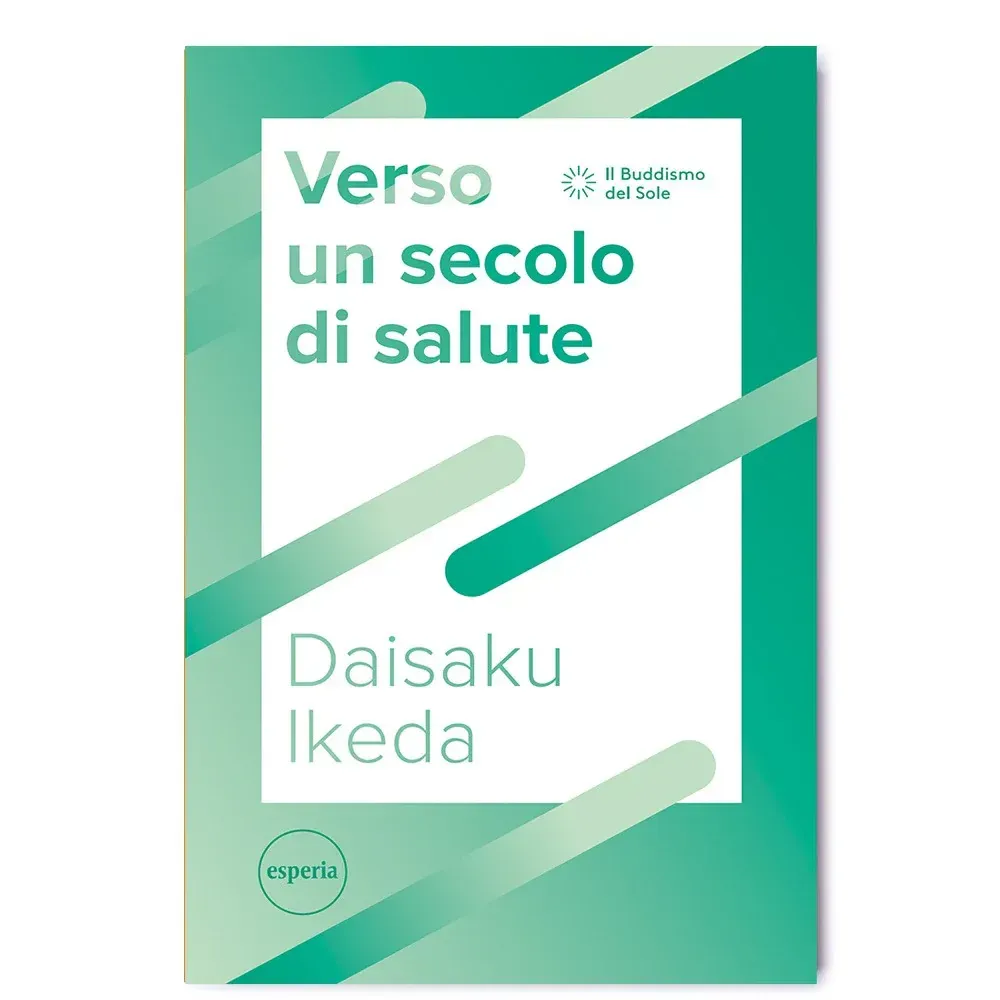 Un manifesto verde e bianco con la scritta verso un secolo di salute.