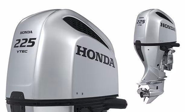 Silver Honda 225 Vtec Outboard Motor — HiTune Marine In Mossman, QLD 