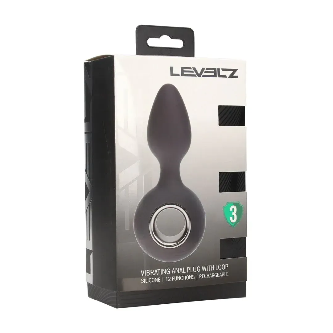 Vibrating Silicone Anal Plug with Loop – פלאג אנאלי רוטט מסיליקון עם טבעת אחיזה