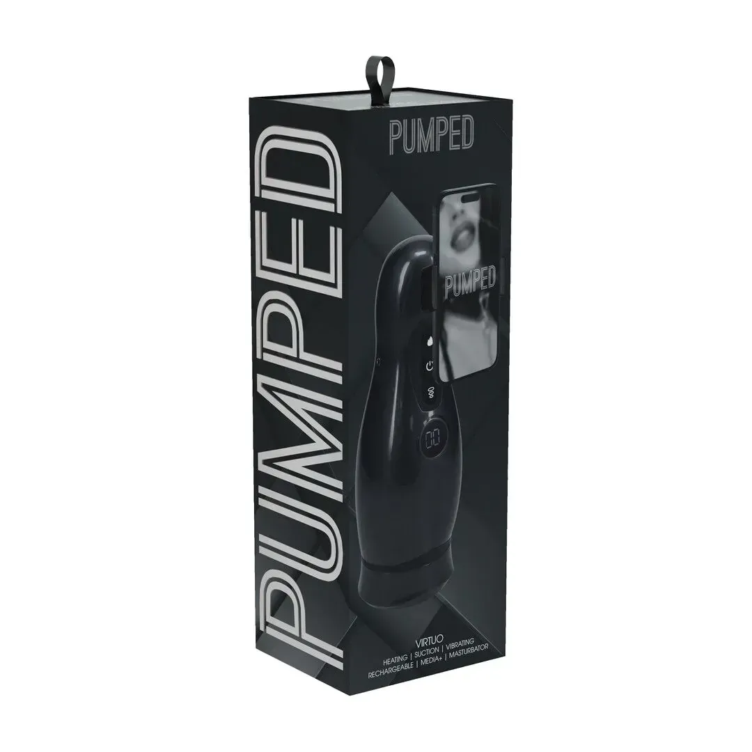 מאונן יונק מתחמם– משאבת ואקום עם רטט, חימום וחיבור לטלפון (Gun Metal) | דיסקרטיות מובטחת